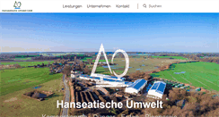 Desktop Screenshot of hanseatischeumwelt.de