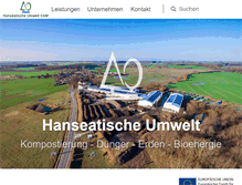 Tablet Screenshot of hanseatischeumwelt.de
